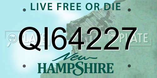 QI64227 New Hampshire License Plate
