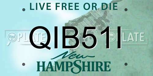 QIB51I New Hampshire License Plate