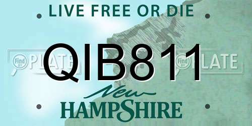 QIB811 New Hampshire License Plate