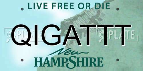 QIGATTT New Hampshire License Plate