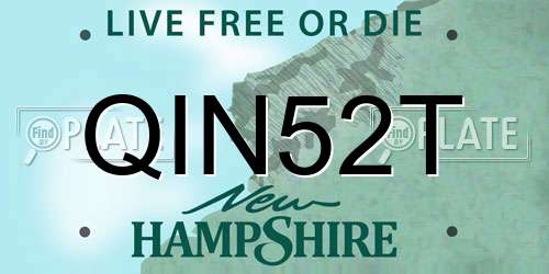 QIN52T New Hampshire License Plate