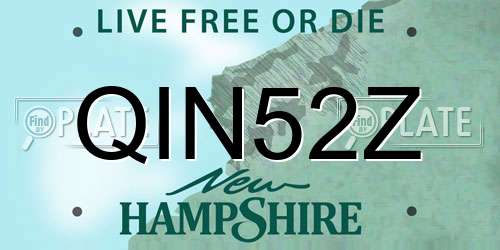 QIN52Z New Hampshire License Plate
