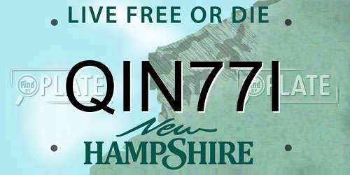 QIN77I New Hampshire License Plate