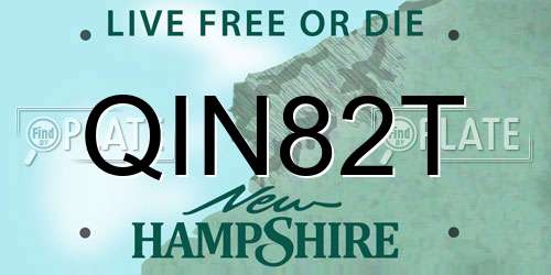 QIN82T New Hampshire License Plate