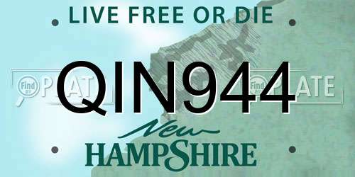 QIN944 New Hampshire License Plate