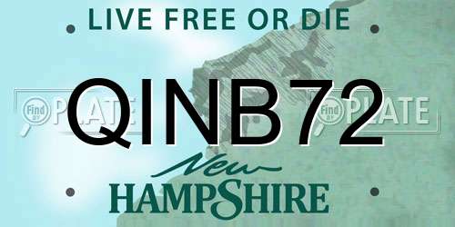 QINB72 New Hampshire License Plate