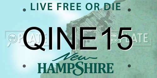 QINE15 New Hampshire License Plate
