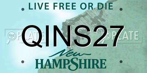 QINS27 New Hampshire License Plate