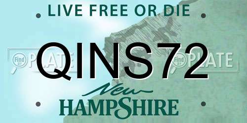 QINS72 New Hampshire License Plate