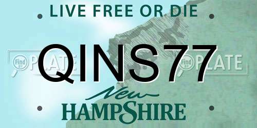 QINS77 New Hampshire License Plate