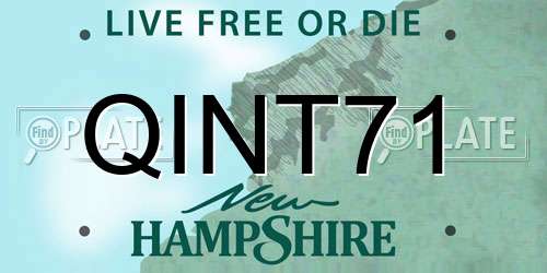 QINT71 New Hampshire License Plate