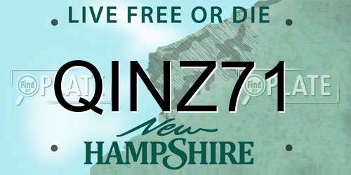 QINZ71 New Hampshire License Plate
