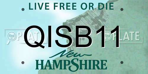 QISB11 New Hampshire License Plate
