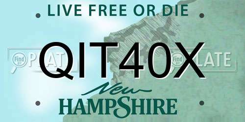QIT40X New Hampshire License Plate