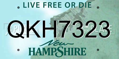 QKH7323 New Hampshire License Plate