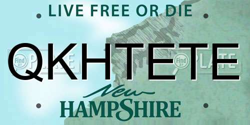 QKHTETE New Hampshire License Plate