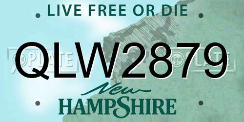QLW2879 New Hampshire License Plate