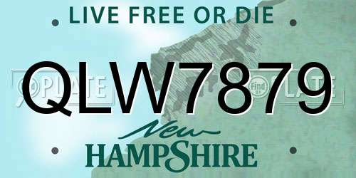 QLW7879 New Hampshire License Plate