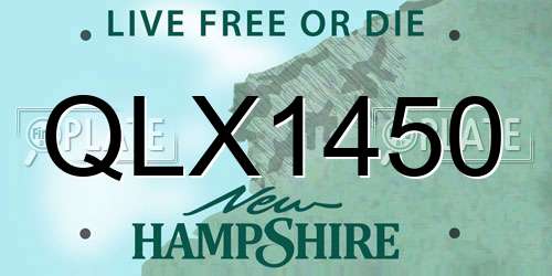 QLX1450 New Hampshire License Plate