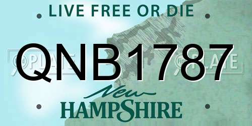 QNB1787 New Hampshire License Plate