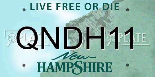 QNDH11 New Hampshire License Plate