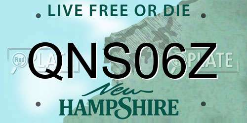 QNS06Z New Hampshire License Plate