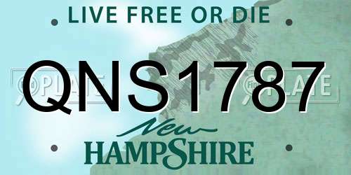 QNS1787 New Hampshire License Plate