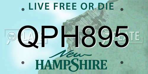 QPH895 New Hampshire License Plate