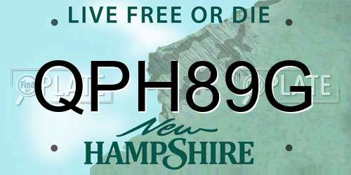 QPH89G New Hampshire License Plate