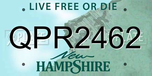QPR2462 New Hampshire License Plate
