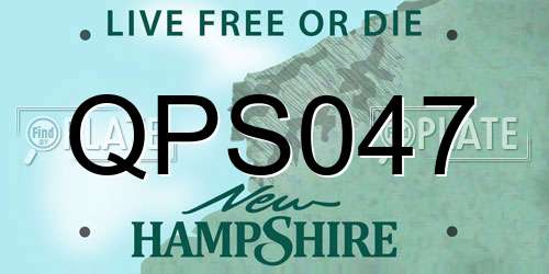 QPS047 New Hampshire License Plate