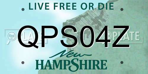 QPS04Z New Hampshire License Plate