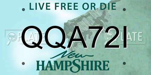 QQA72I New Hampshire License Plate