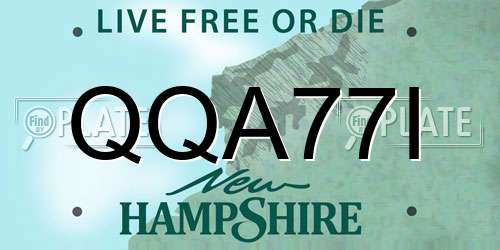 QQA77I New Hampshire License Plate