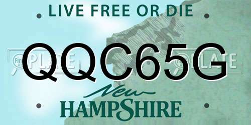 QQC65G New Hampshire License Plate