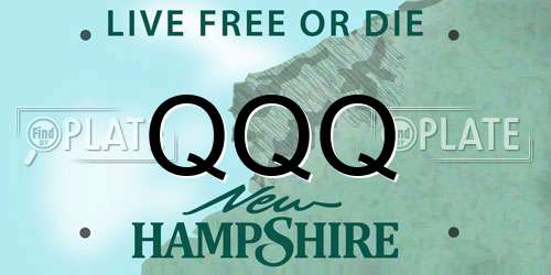 QQQ New Hampshire License Plate