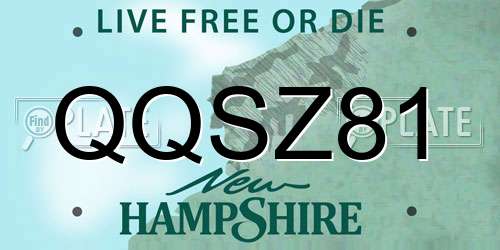 QQSZ81 New Hampshire License Plate
