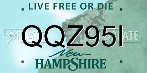 QQZ95I New Hampshire License Plate