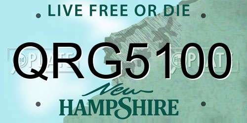 QRG5100 New Hampshire License Plate