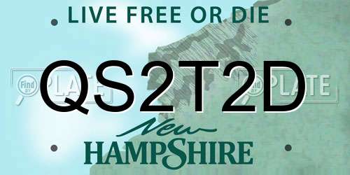 QS2T2D New Hampshire License Plate
