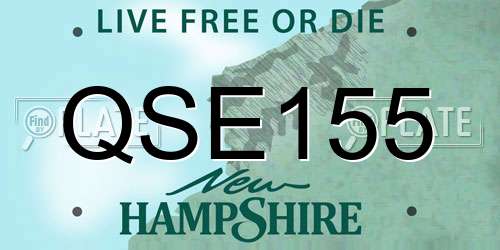 QSE155 New Hampshire License Plate