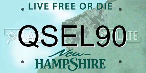 QSEL90 New Hampshire License Plate