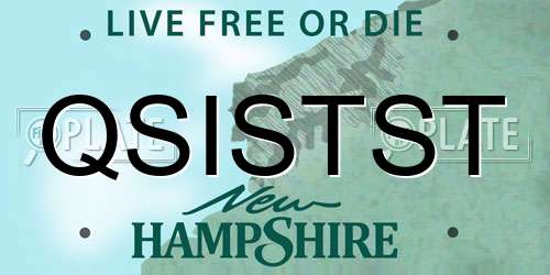 QSISTST New Hampshire License Plate