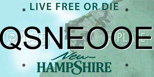 QSNEOOE New Hampshire License Plate