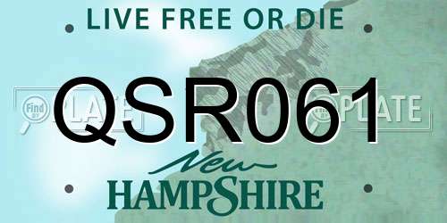 QSR061 New Hampshire License Plate