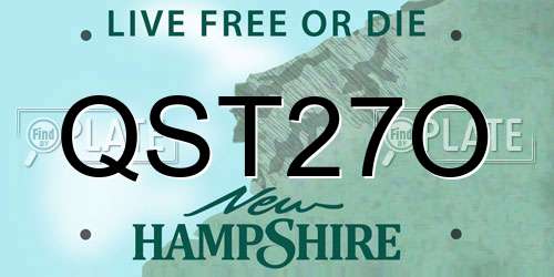 QST27O New Hampshire License Plate