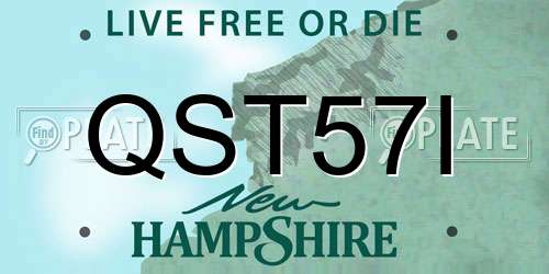 QST57I New Hampshire License Plate
