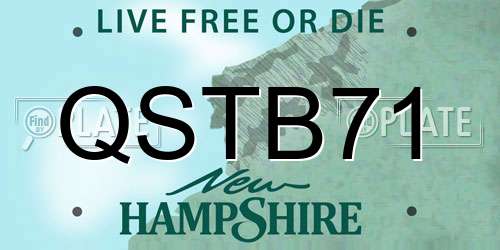 QSTB71 New Hampshire License Plate