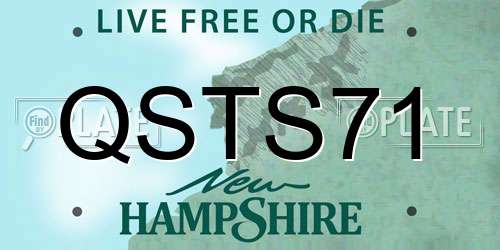 QSTS71 New Hampshire License Plate