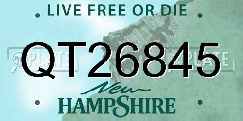 QT26845 New Hampshire License Plate